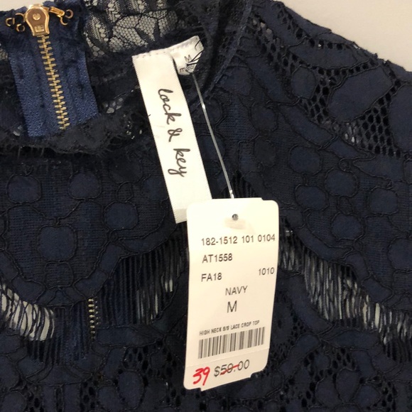 Lace Blue Zip up back - Picture 3 of 3